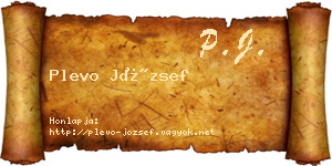 Plevo József névjegykártya